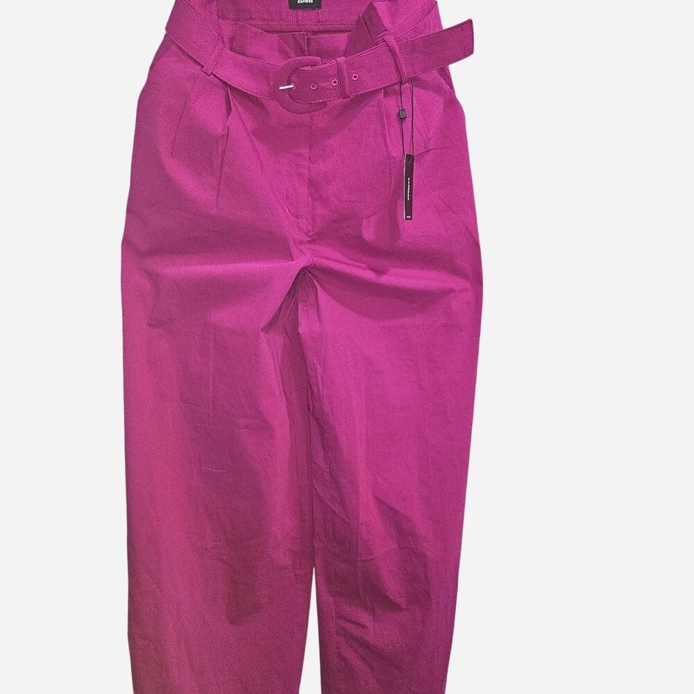 Express Women's bold high waisted Purple wide leg pants size 6 S